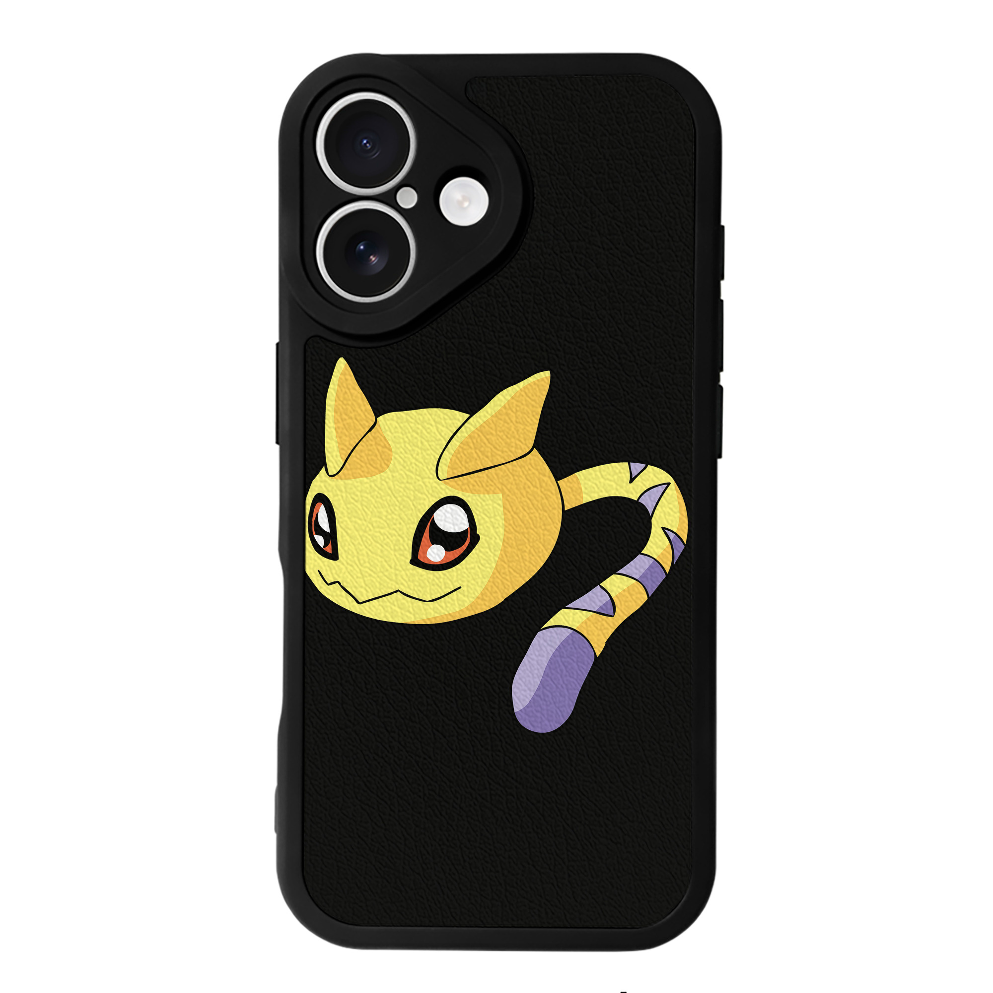 （画像用） Digimon デジタルモンスター/デジモン 【iPhone 16シリーズ対応】シリコンスマホケース（レザー調） 材質：シリコン